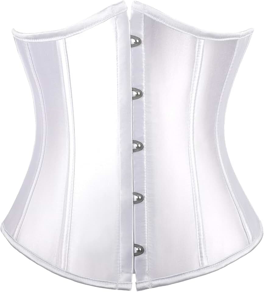 TRIWORKS Korsett Damen Corsage Bustiers Unterbrust Korsett Satin Lace Up Waist Cincher für Halloween und Karneval XS-6XL