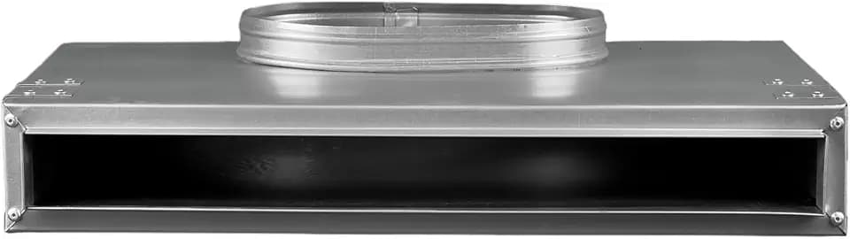 BUILDMART - 18" Plenum Box for [18" Linear Slot Diffuser - (1 Slot) Single Slot] Premium Insulated Galvanized Sheet Metal Plenum Box for Heating and Cooling - Texas Buildmart