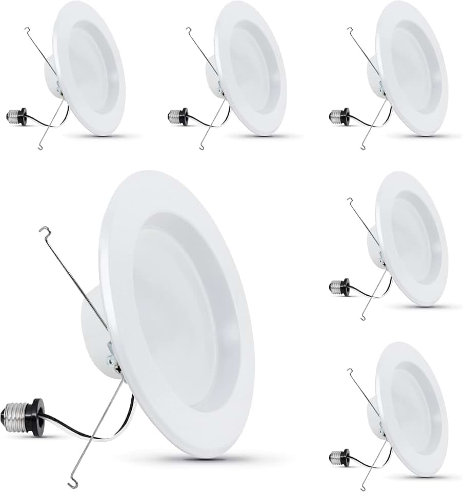 Feit Electric 5/6in LED Recessed Downlight Retrofit Kit, 120W Eq, 6 Pack