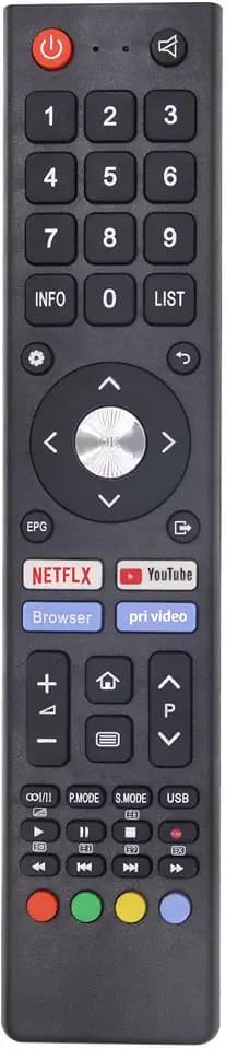FOXRMT Ersatzfernbedienung für OK. ODL24771HN-TAB für Changhong Chiq Fernbedienung U43H7A U55H7S mit Netflix YouTube 4 Tasten, Keine Einrichtung erforderlich Fernbedienung TV OK.