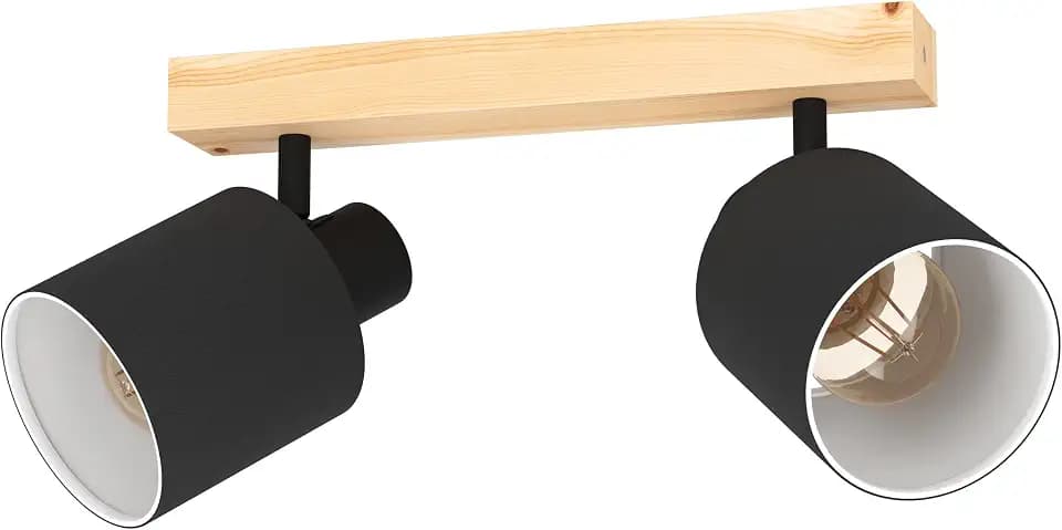 EGLO Deckenlampe Batallas, 2 flammige Deckenleuchte skandi