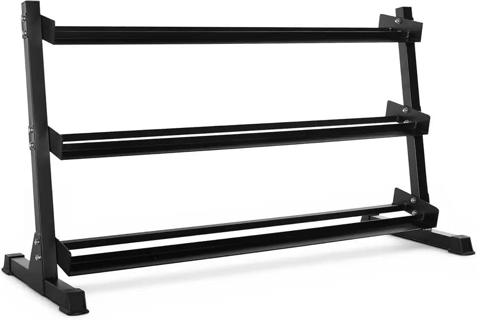 CAP 60-Inch 3-Tier Hex Dumbbell Storage Rack, Holds 5–75lb Pairs
