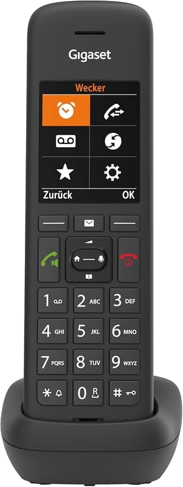 Gigaset C575HX - DECT-Mobilteil mit Ladeschale - Fritzbox-kompatibel - Schnurloses Telefon für Router und DECT-Basis - großes TFT Farbdisplay, schwarz [Deutsche Version] [Ohne Basis]