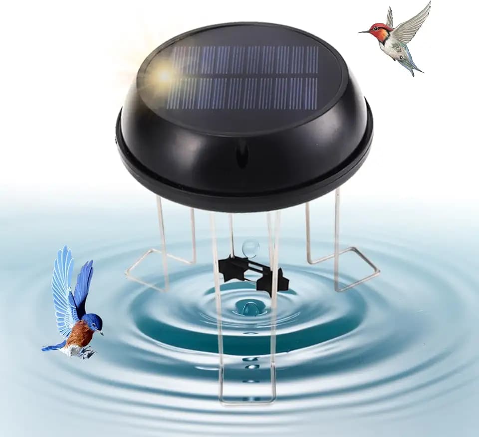 Solar Bird Bath Bubbler, Water Wiggler for Bird Bath, Solar‑Powered Outdoor Water Agitator, Creates Gentle Water Ripples to Attract Wild Birds for Garden Bird Bath,Prevent Water Pooling