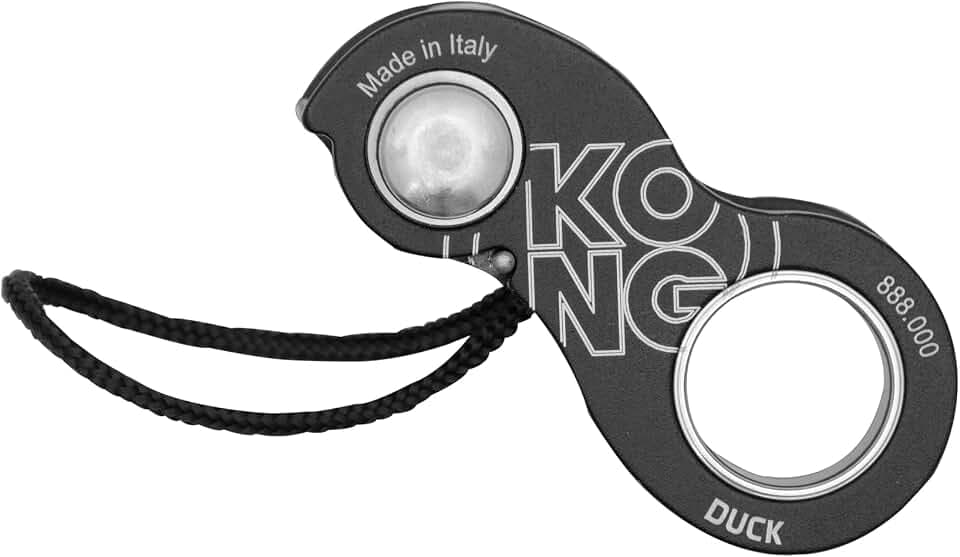 Kong. Duck. Ultrakompakte Verriegelung. Ideal zum Klettern, Bergsteigen, Höhlenforschung und Rettung am Seil. Für Seile 8-13 mm. Hergestellt in Italien. Zertifizierungen: EN 567 und UIAA 126. Gewicht