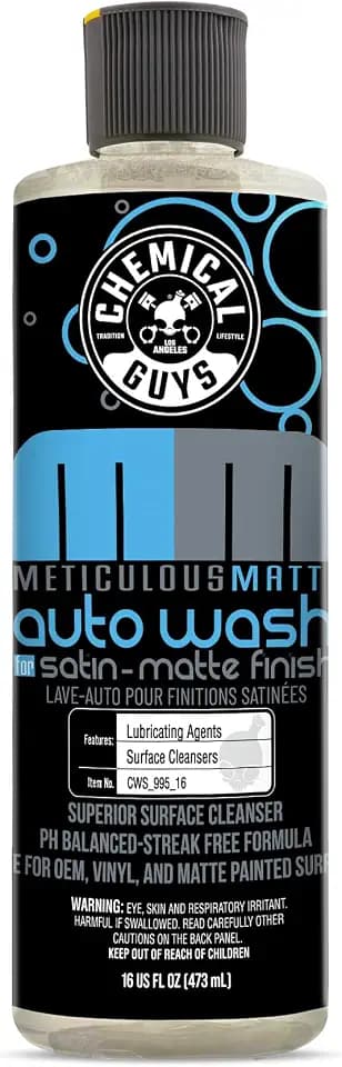 Chemical Guys, Meticulous Matte Foaming Car Wash Soap, Bubble Gum, 16 oz