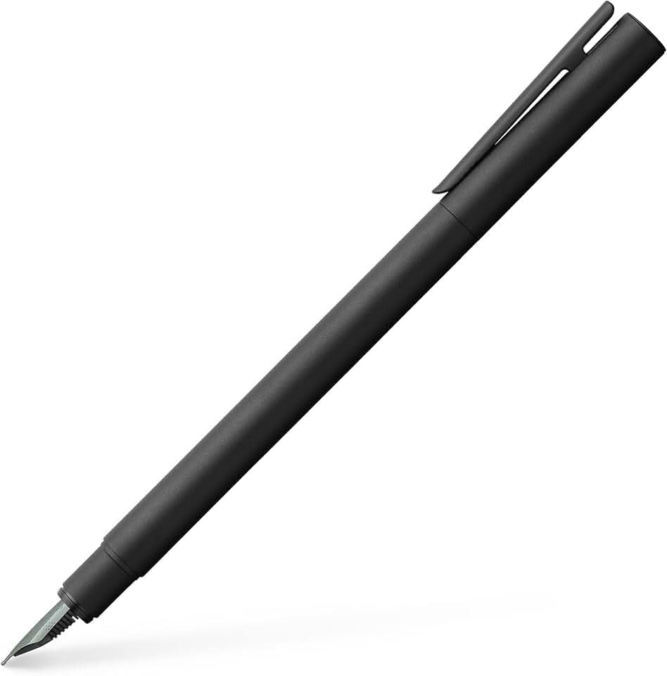 Faber-Castell NEO Slim Fountain Pen, Black Matte - Broad
