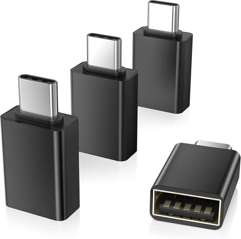 Elebase USB C to USB 3.2 Adapter 4 Pack for MacBook Pro Air,iPad