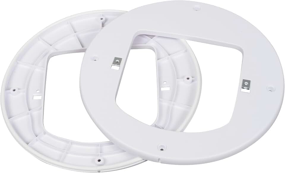 PetSafe Einbauadapter für Mikrochip Katzenklappe, Zum einfachen Einbau in Türen und Wänden aus Glas oder Metall, Weiß, 1 Stück (1er Pack)
