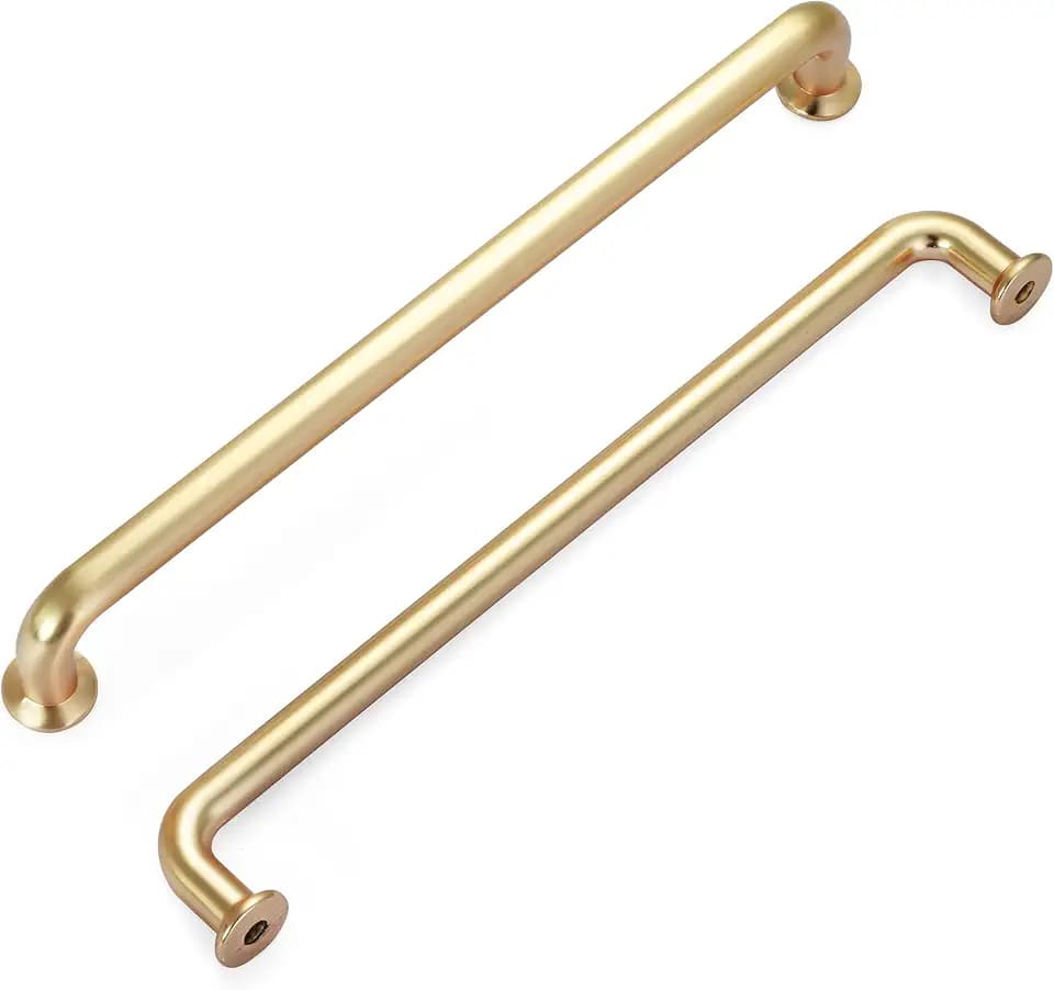 Malimali 5 Pack 7-1/2 Brushed Brass Cabinet Pulls Gold Drawer Handles