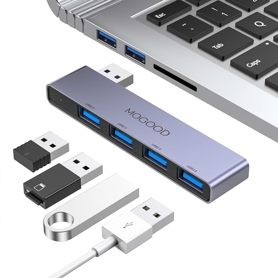 USB Hub for Laptop,MOGOOD USB Hub 3.0 USB Splitter Ultra-Slim Data USB Hub