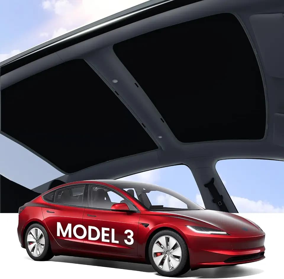 Zanch Tesla Model 3 Sunshade Roof for 2020-2026, Black