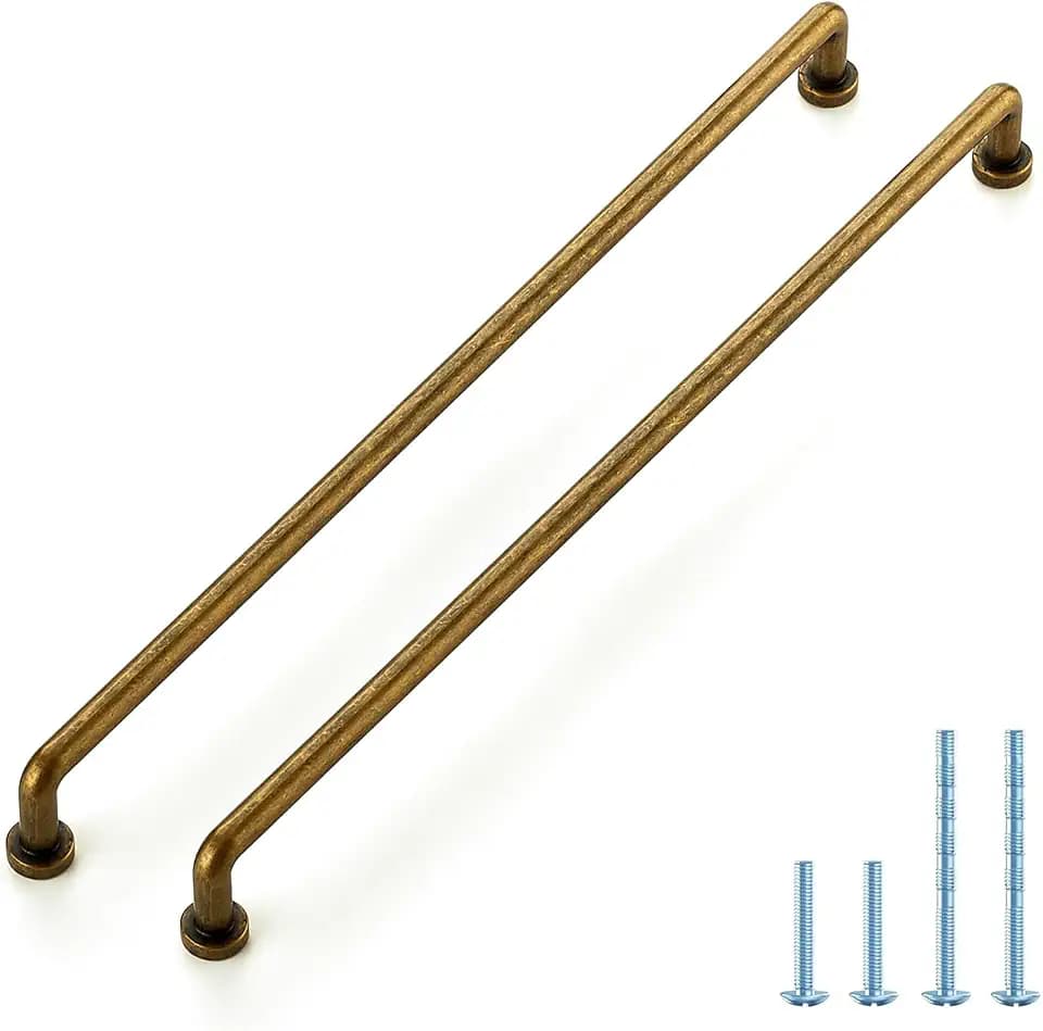 JOY DECOR Antique Brass Cabinet Pulls Cabinet Handles, 12-3/5 Inch, 10 Pack