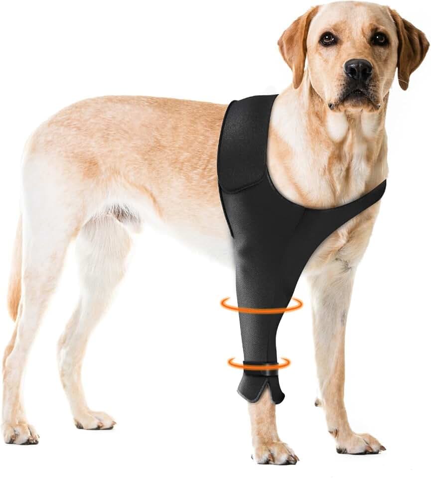 Dog Recovery Sleeve for Front Leg– Single Dog Leg Sleeve to Stop Licking– Breathable Protection for Joint Pain, Elbow Injuries, Hot Spots, Surgery, Wound Care as Cone Alternative(Right,2XL)