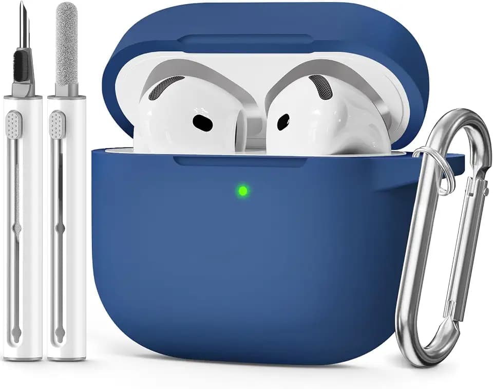 for AirPods 5/4 Case (2026/2024) with Cleaner Kit,Midnight Blue