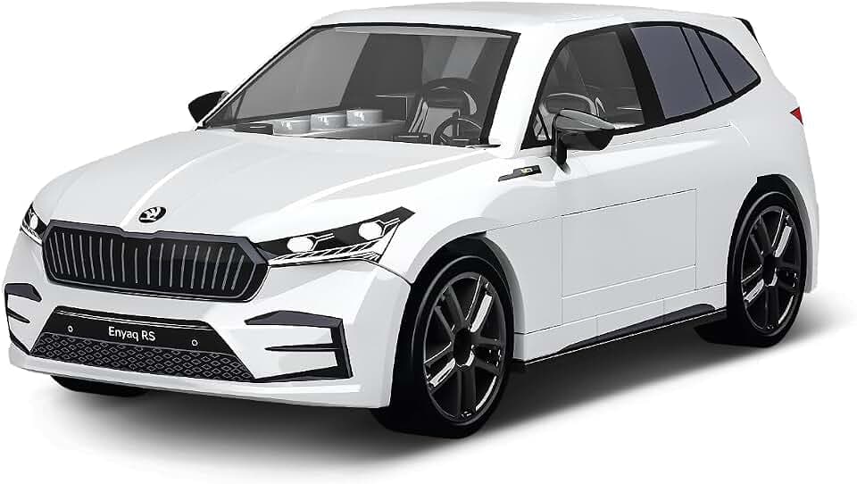 Skoda Enyaq RS, 12.5 cm x 6.5 cm x 5 cm, White
