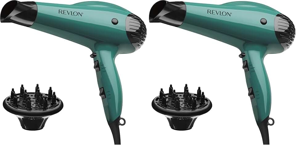 Revlon Volume Booster Hair Dryer | 1875W for Voluminous Lift and Body, (Green)