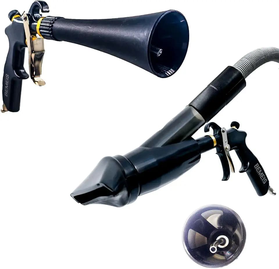 Air Blow Gun &vacunm Gun with Brass Adjustable Air Flow Nozzle,Cleaning Gun Quickly Blasts Dirt and Dust from Surface Works with Air Compressor(Upgrade Aluminium Rotate Tube) 2IN1