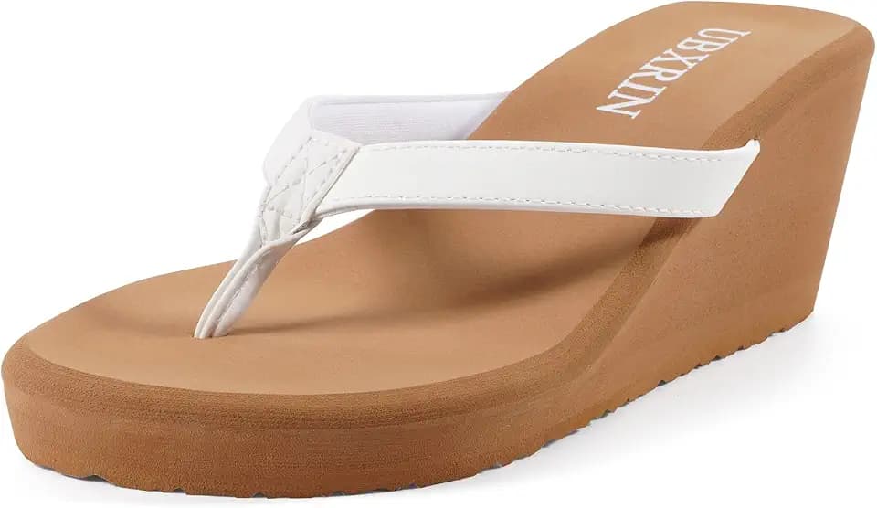 UBXRIN Womens Wedge Flip Flops Platform Thong Sandals 2 and 2.8 inch