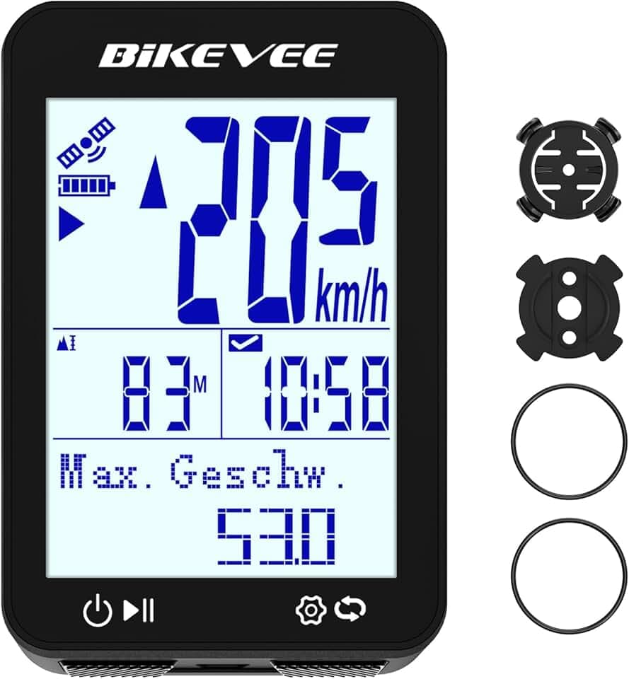 GPS Fahrradcomputer Kabellos IPX7 Wasserdicht 2.4'' FSTN Display 28H Akku