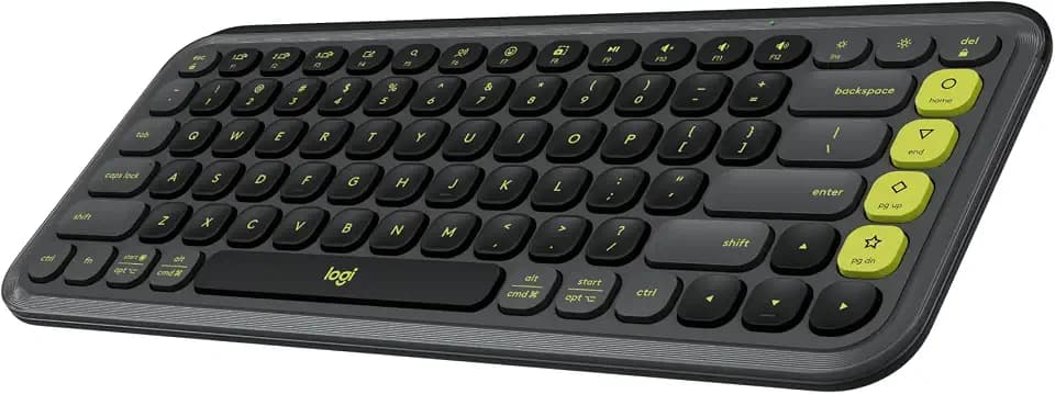 Logitech POP ICON Keys Wireless Bluetooth Keyboard - Graphite and Green