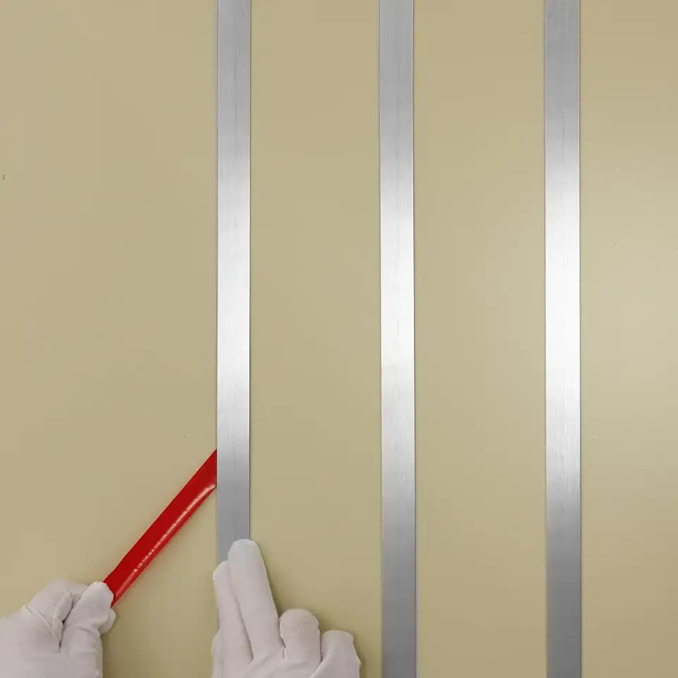 Silver Metalized Brushed Finish Molding Trim, Peel and Stick Strip for Mirror Frame, Wall, Fireplace and Home DIY Decoration (16.4 ft x 1.6 inch)