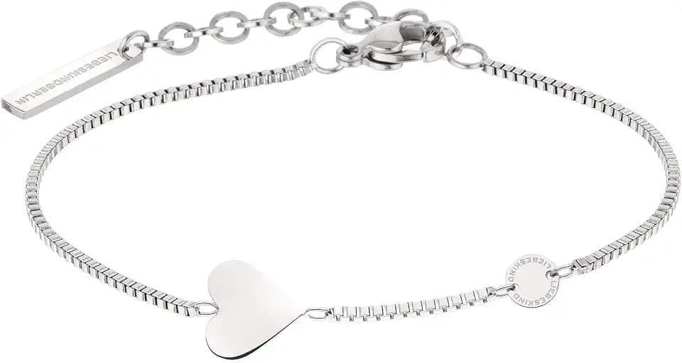 LIEBESKIND BERLIN Herz-Schmuck für Damen – Edelstahl Kette, Armband und Ohrringe mit liebevollem Herzanhänger – In verschiedenen Farben und Ausführungen – Romantische Geschenkidee