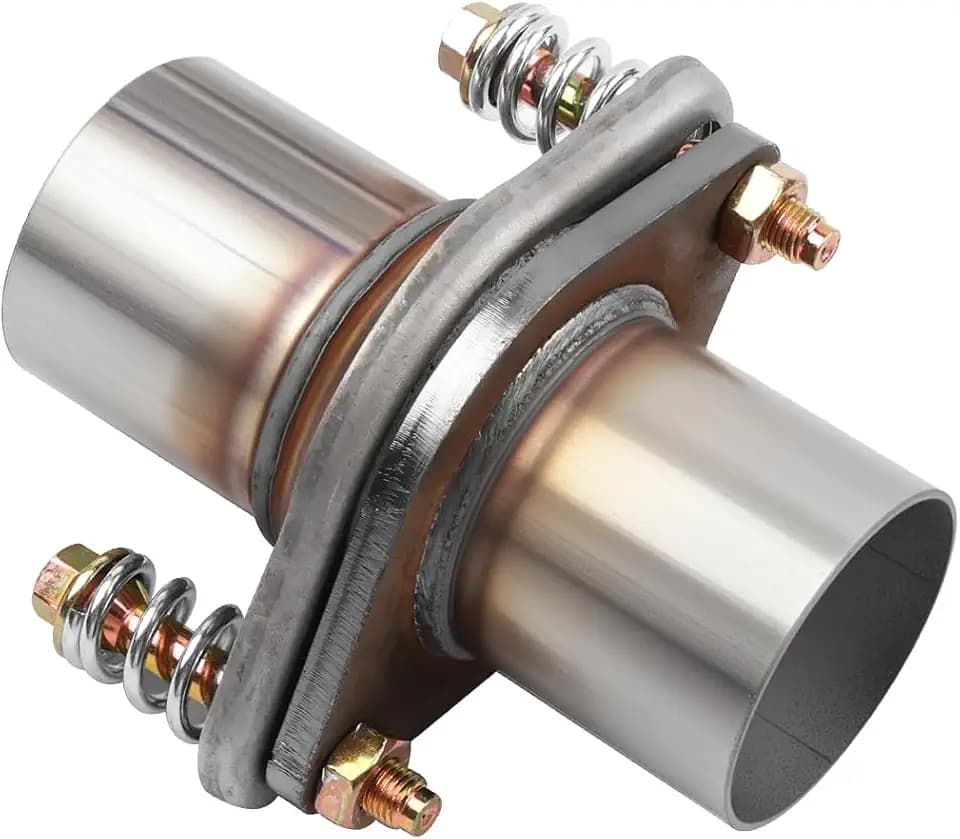 2.5 inch Exhaust Flex Spring Flanges 409 Stainless Steel,With Exhaust Flange Gasket and Bolt Universal Fit Car Truck SUV Aftermarket (2.5"X6")