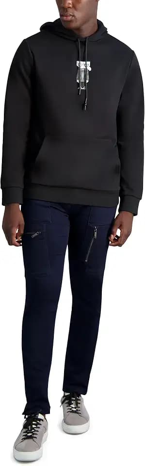 KARL LAGERFELD Herren Weicher, Einfarbiger Kapuzenpullover