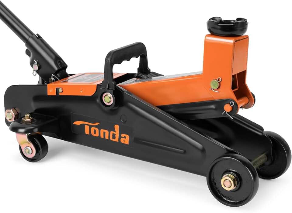 TONDA Floor Jack, 3,800 lb Hydraulic Car Jack, 4.9"-11.8", Black