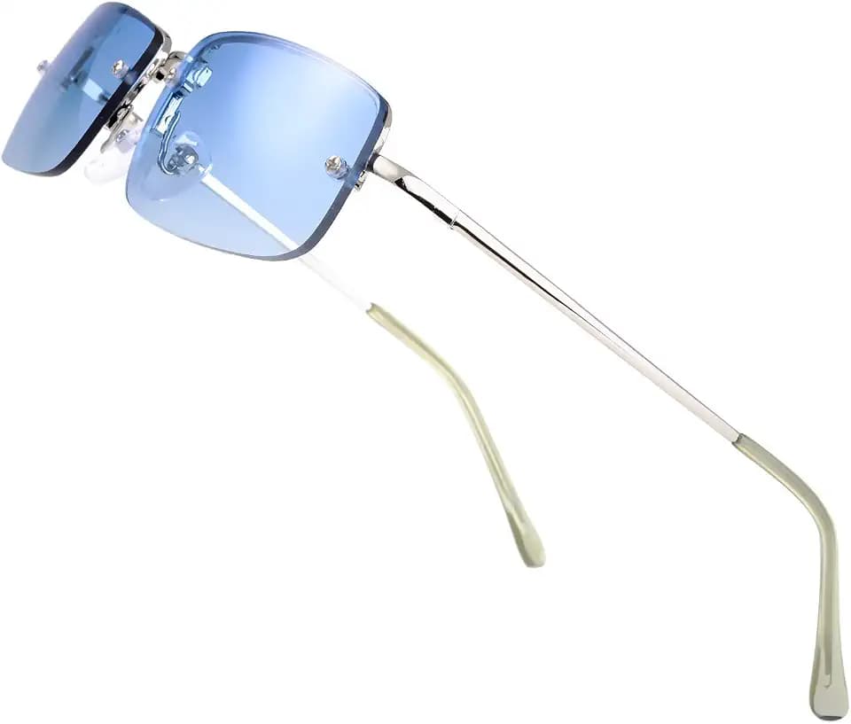 The Fresh Minimalist Small Rectangular Sunglasses Clear Eyewear - Exquisite Packaging