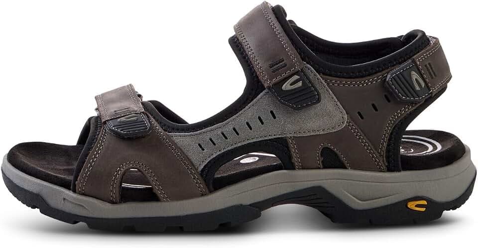 camel active Herren Ledersandale mit profilierter TPR Sohle