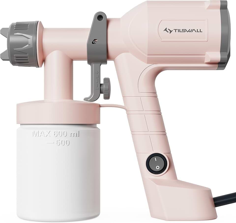 Tilswall Paint Sprayer Dreamer400 Ultra-Light Spray Gun for Painting Pink
