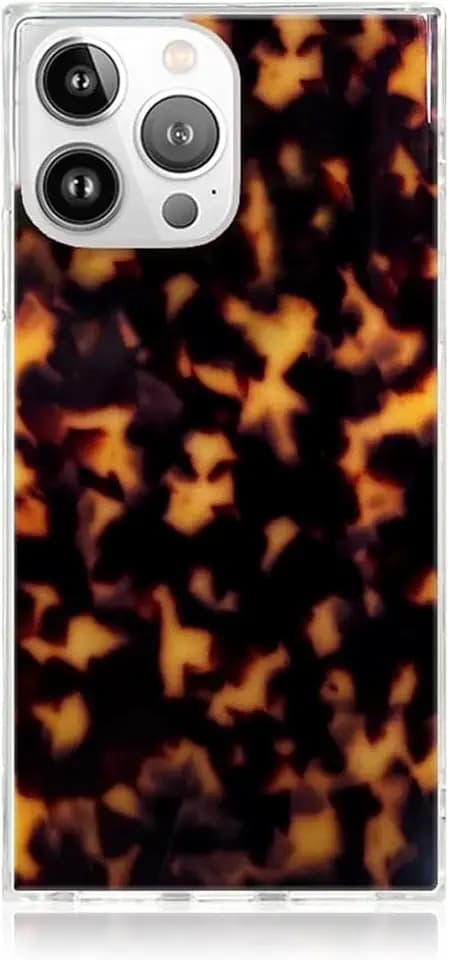 Flaunt Official Square iPhone 14 Pro Case - Tortoise Shell
