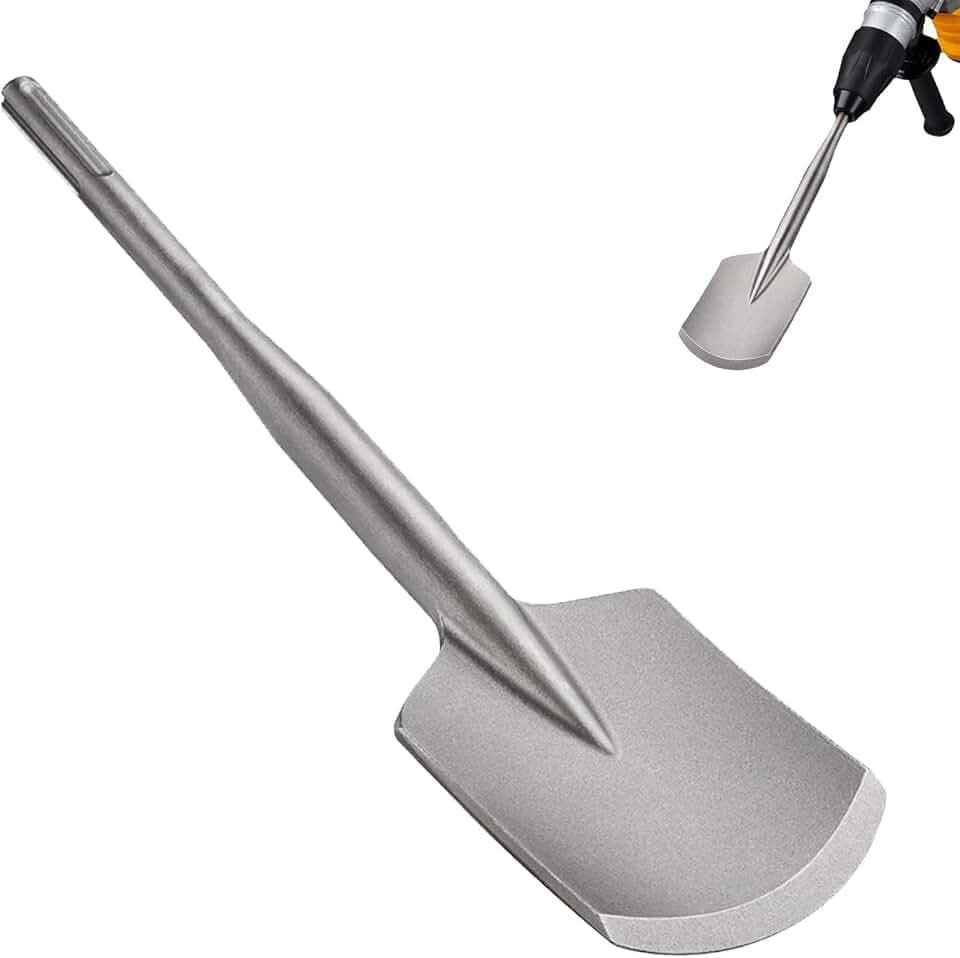 SDS MAX Schaufelmeißel, 110 x 450mm Schlammschaufel Tonspaten Asphaltmeißel Abstemmen Für Abbruchhammern Abtragen Von Beton Mauerwerk Gartenarbeit Landschaftsbau Beton Ziegel Sand Stein