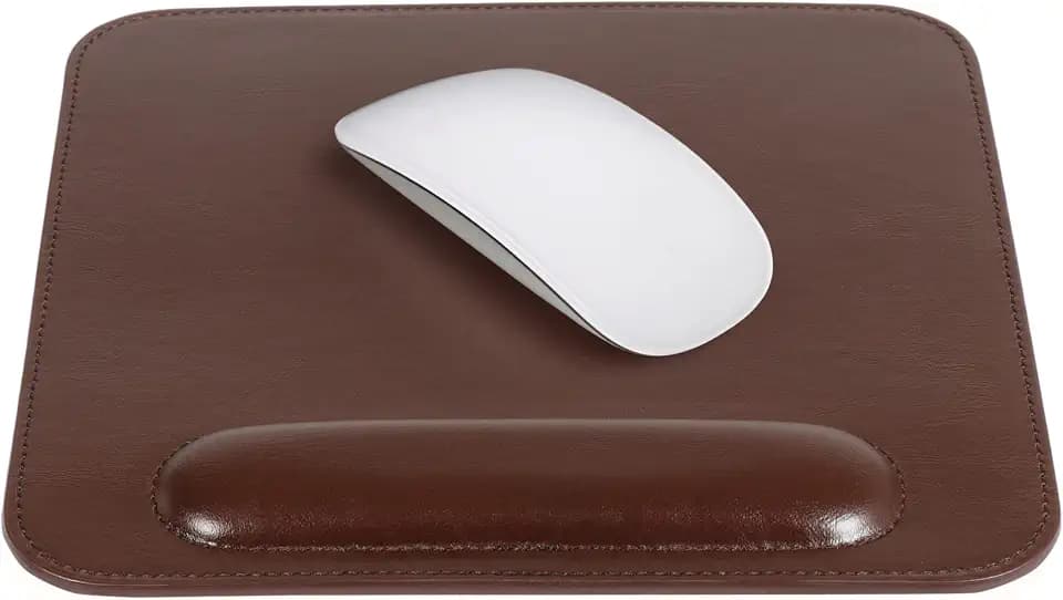 Londo Leather Mouse Pad with Wrist Rest – Ergonomic Support, Non-Slip Base, Smooth Surface