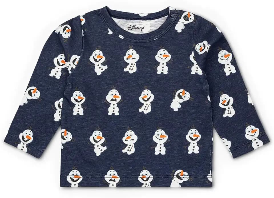 Monica + Andy Long Sleeve Tee, Organic Cotton Clothes for Girls & Boys, Printed T-Shirt Sizes for Kids, Toddler & Baby