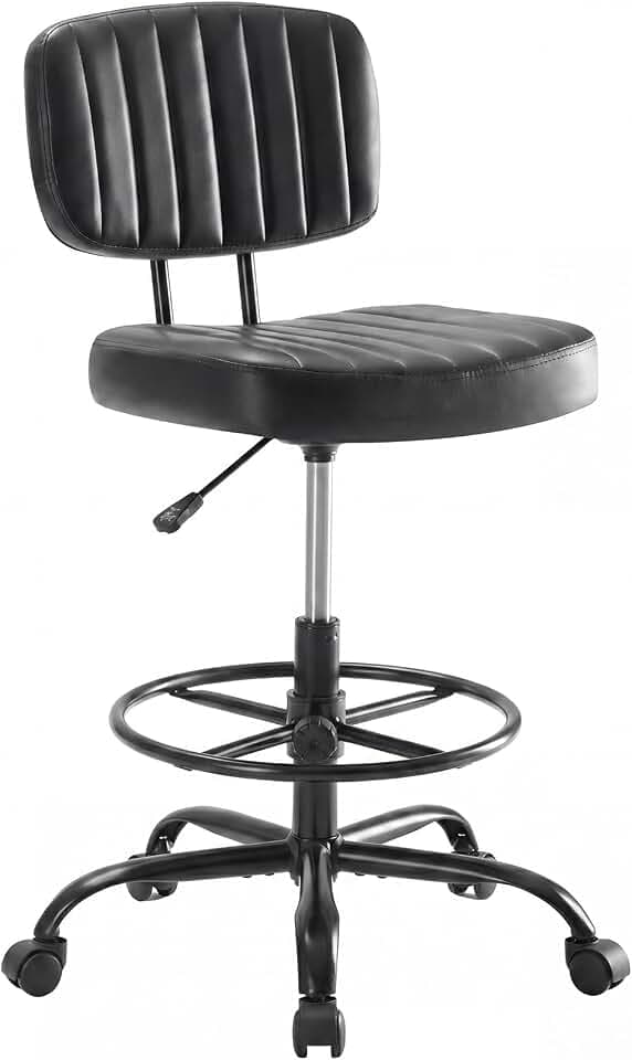 DUMOS Armless Drafting Chair, Standing Desk Chair, Rolling Stool