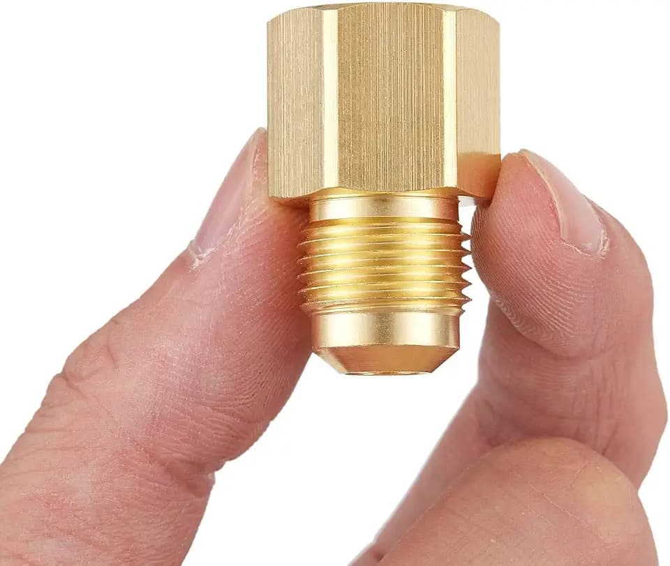2 PCS Brass 1/2" Flare X 1/2" Female NPT Pipe Connector Fitting Adapter
