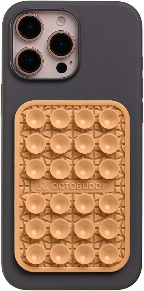 OCTOBUDDY Textures Slam Dunk - Silicone Suction Phone Case - Caramel Cream