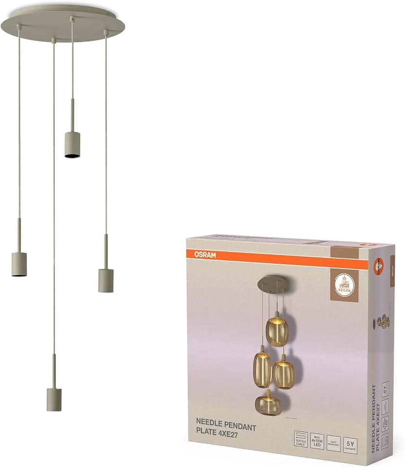 Osram LED Pendelleuchte Design Needle Plate 4×E27 Beige