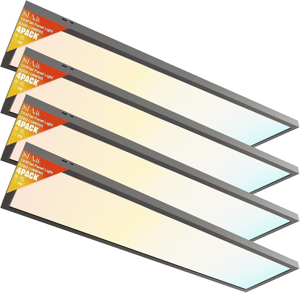1x4 LED Flat Panel Light,24W/30W/40W Surface Mount Ceiling Light for Office