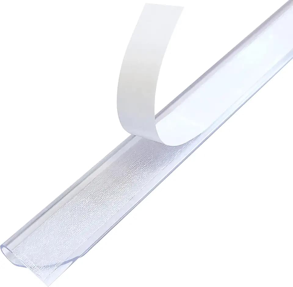 KLEBESHOP24 Klemmschienen selbstklebend transparent 10 Stück