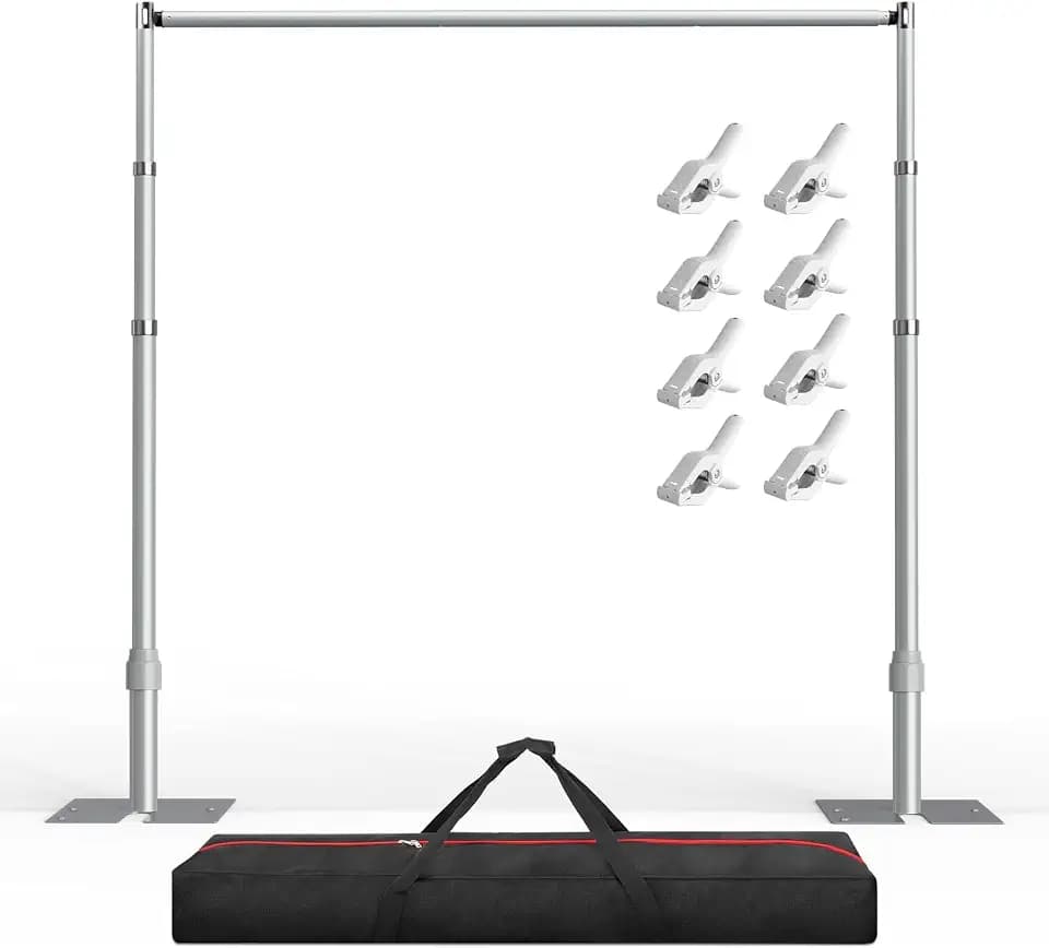 EMART Heavy Duty Backdrop Stand 10x10 Adjustable Photo Pipe and Drape Stand