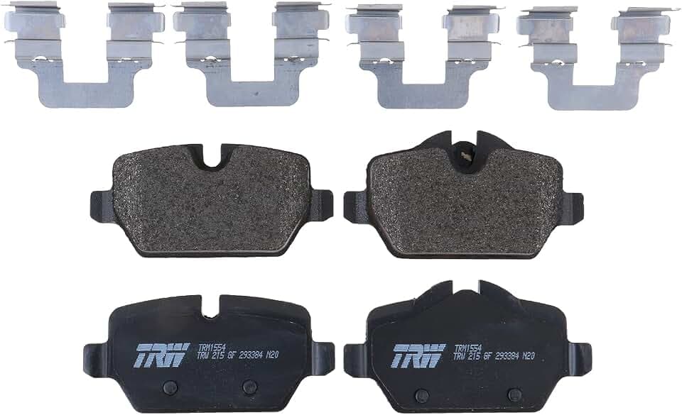 TRW Pro TRM1554 Disc Brake Pad Set For Mini Cooper Countryman 2011-2016, Rear, And Other Applications
