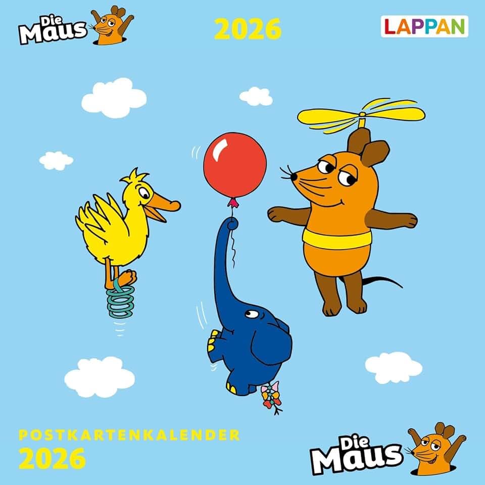 Der Kalender mit der Maus - Postkartenkalender 2026: 53 Postkarten zum Sammeln und Verschicken | Für kleine und große Maus-Fans