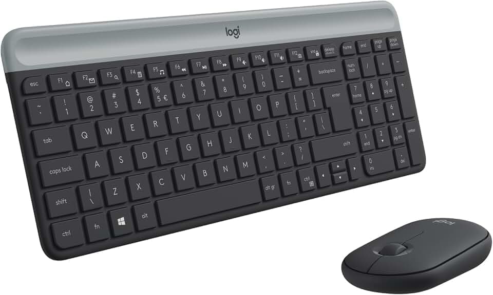 Logitech MK470 Slim Combo Kabelloses Tastatur-Maus-Set