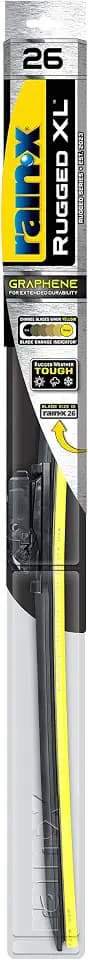 Rain-X 870426 Rugged XL Wiper Blade 26", Windshield Wipers Replacement, Quiet & Durable Beam Design, All Weather Performance & Easy Universal Install, Blade Wear Indicator (Pack of 1)