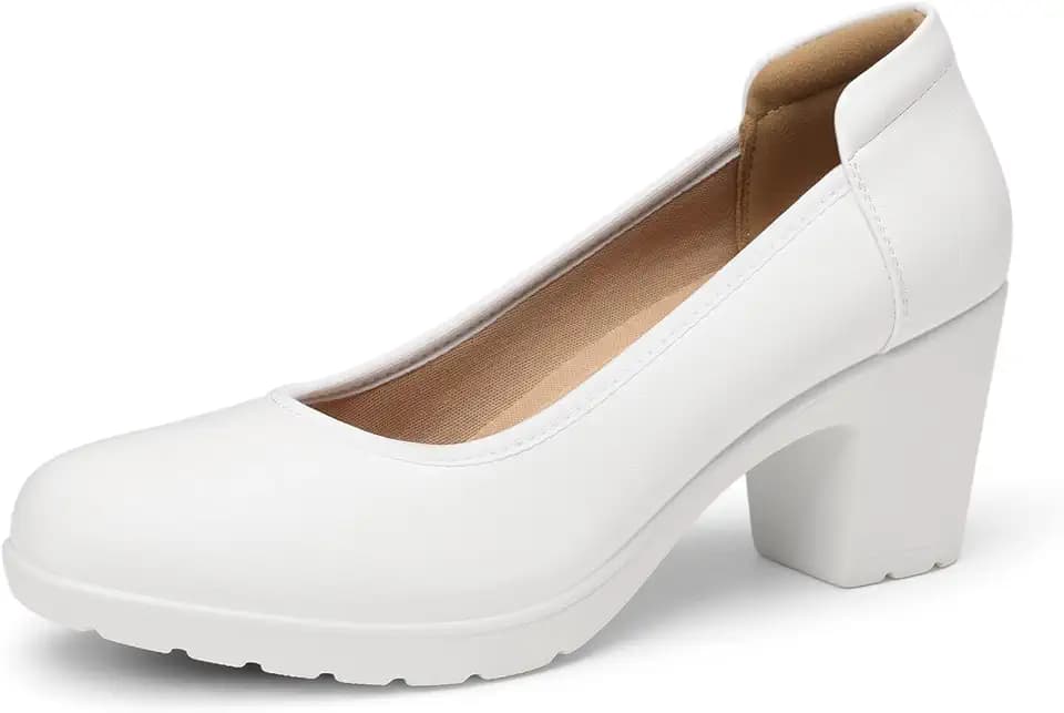 DREAM PAIRS Women's Chunky Round Toe Dress Shoes