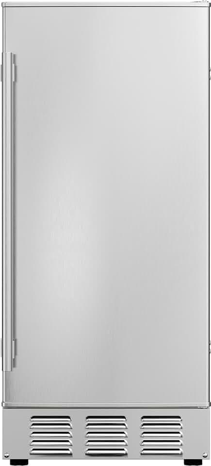 EdgeStar IB250OD 15 Inch Wide 20 Lbs. Capacity Built-in Ice Maker with 25 Lbs. Daily Ice Production - Stainless Steel